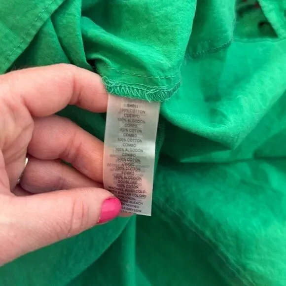 Vince Camuto green eyelet ruffle sun dress size 2p - Picture 9 of 11